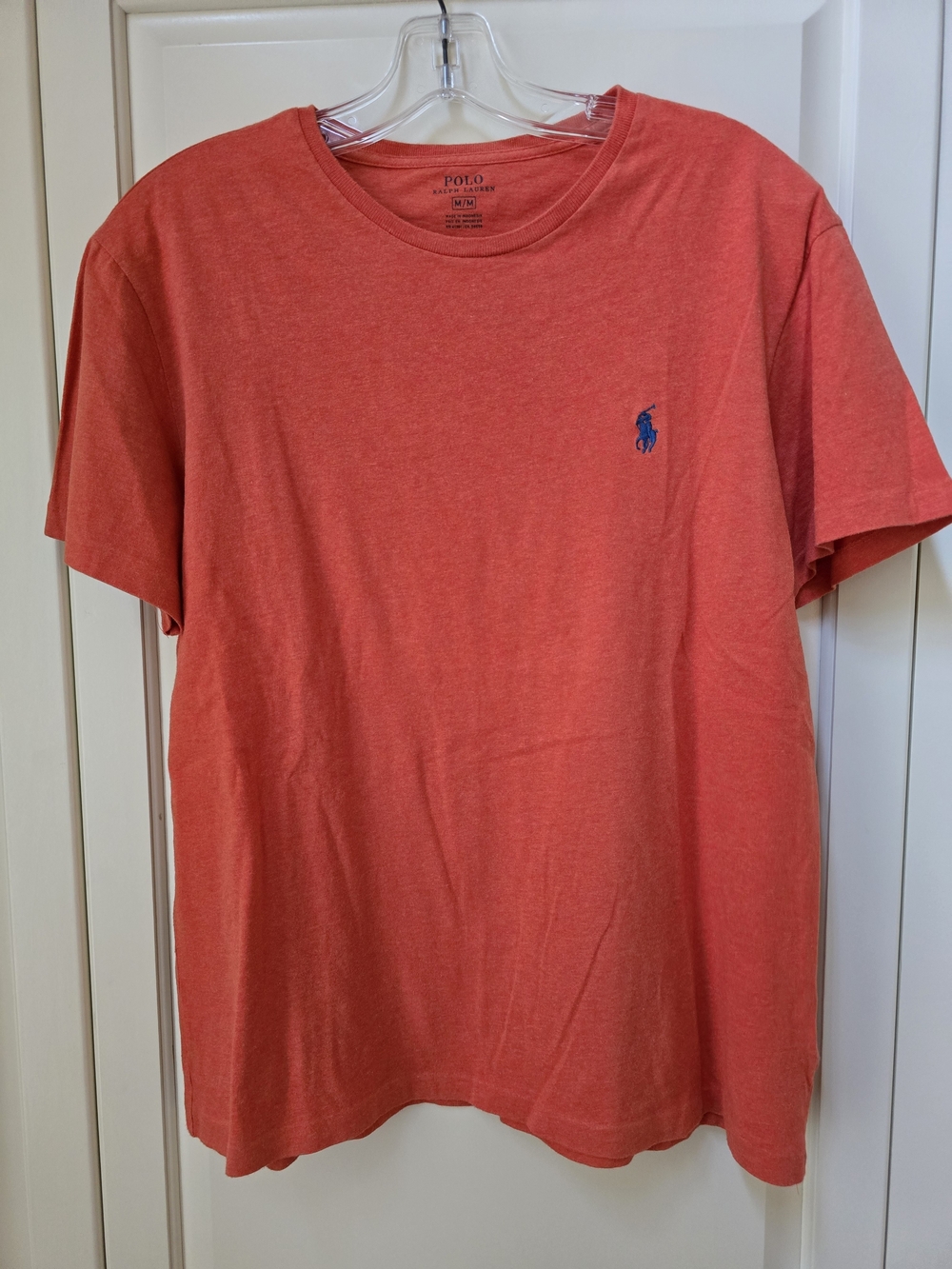 Polo by Ralph Lauren Men’s Orange Crewneck Logo T-Shirt